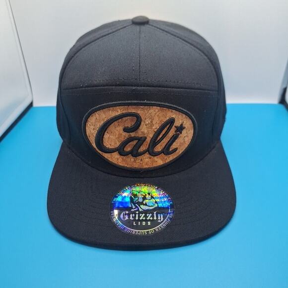 California Republic Cali Logo Hat Snap Back Embroidered Black Cotton - Picture 1 of 7